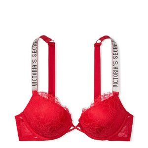 Bombshell Add-2-Cups Lace Shine Strap Push-Up Bra